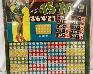 Vintage “In Training” Punch Board Game, 14in x 16in