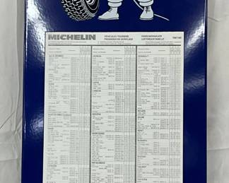 Michelin Porcelain Single-Sided Sign, 13 1/2 x 33 Inches
