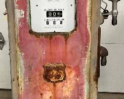 Early Tokheim Gas Pump in Unrestored Original Condition
