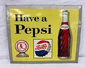 11×9 Tin Pepsi-Cola Easel Back Sign