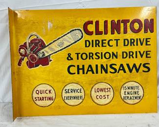 Clinton Chainsaws DS Metal Flange Sign
