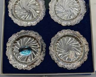 (8) Silver Plate Coasters in Original Box
