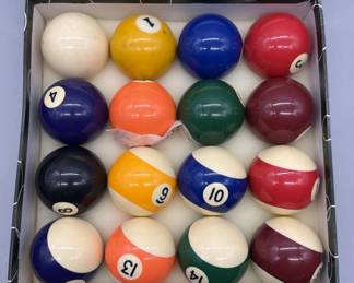Set of 16-Billiard Balls in Original Box