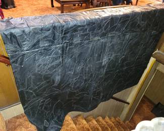 Hand made leather scrap blanket