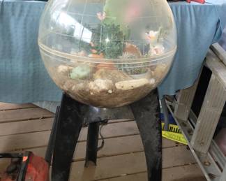 Vintage globe terrarium
