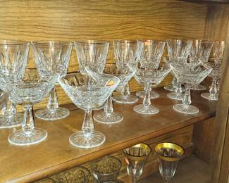 Cut crystal stemware