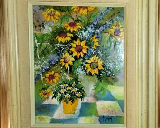 Painted metal artwork