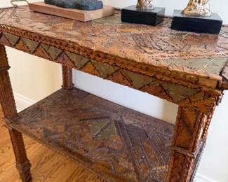 Ornate Wood Front Table
