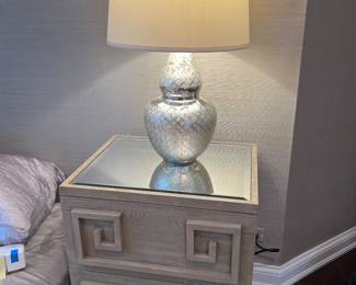 Pagoda nightstand in limed oak by Worlds Away