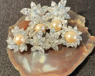 Faux Pearl Crystal Earring Sets