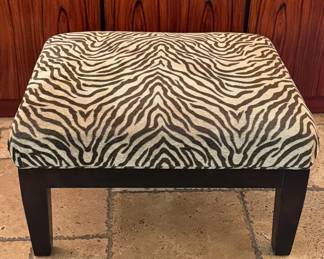 Zebra Print Ottoman