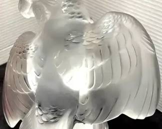 Large France Crystal Lalique Cockatoo