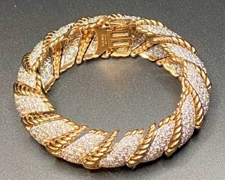 Webb Dia Platinum Bracelet Flat