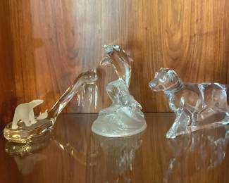 Crystal Animal Figurines Baccarat Dog