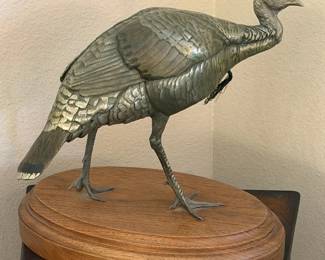 Bronze Wild Turkey Sculpture