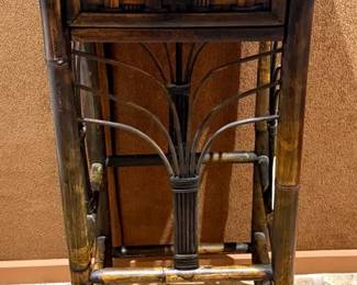 Bamboo Woven Side Table