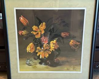 Floral Still Life Lithograph Patricia Stillman