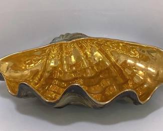 Beautiful Large Ceramic Clam Shell
