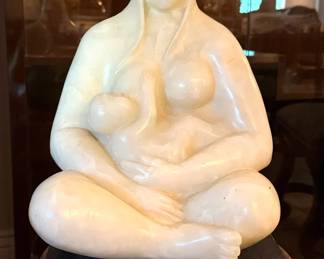 Mother Child Carved Stone Sculpture