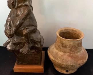 R. Greeves Bronze, Terracotta Pot, Arrowhead