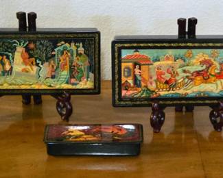 Asian Acrylic Curio Boxes