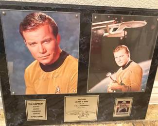 Star Trek Captain Kirk SignedNbrd Collector Photos
