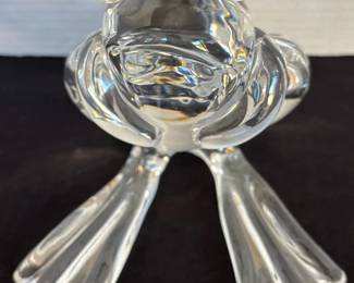 Steuben Crystal Frog w18k Crown