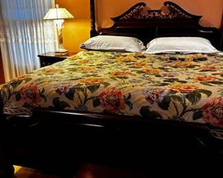 Thomasville King Bed - Anichini King Coverlet