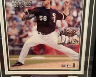 Mark Buehrle photograph 24K Gold Overlay Medallion Commemorating Perfect Game