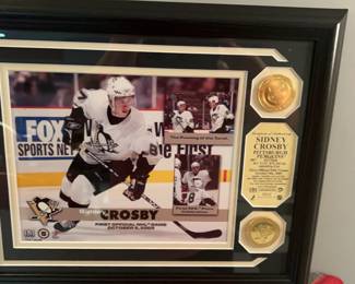 Sidney Crosby Photograph W 24K Gold Overlay Medallion