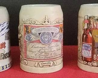 5 AnheuserBusch Budweiser Ceramic Steins