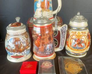 AnheuserBusch Collectors Club 1990s 4 Steins Accessories