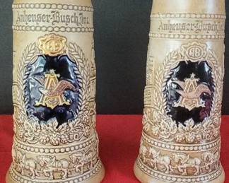 2 AnheuserBusch Ceramic Steins
