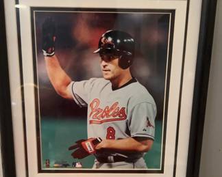 Cal Ripken Jr Framed Numbered Photo From Game Day Used Jersey Collection