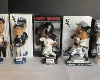 5 White Sox Bobble Heads Star Wars, Thome, Thomas 2 Miller Lite Vendors