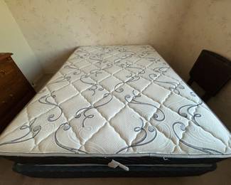 Ultra Plush mattress, boxsprings and frame. Clean and in great condition.