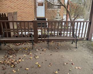 Pair of park benches