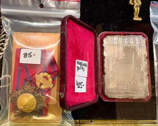 etched Victorian Sterling Silver car case in its original presentation case