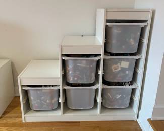 R47 - $100 EACH. IKEA Trofast Storage Shelves. Each Measures 39" wide x 17" deep x 37" tall.