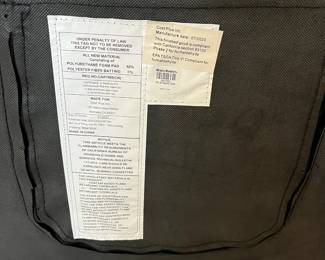 R27 - $175. Huxley Mid Century Style Armless Chair. From World Market (Retail $599) Needs leather conditioner but no holes / rips / tears. Measures 31.5" wide x 30.25" deep x 30" tall.