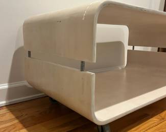 R45 - $60. Rolling Cube Coffee Table. Measures 33.5" x 19.75" x 17.5" tall.