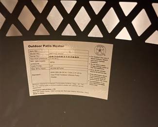 R52 - $75. Outdoor Patio Heater. Recently used and works great! (You need to have a propane tank. )