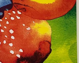 R9 - $25. Large Framed Fabric Wall Art. Measures