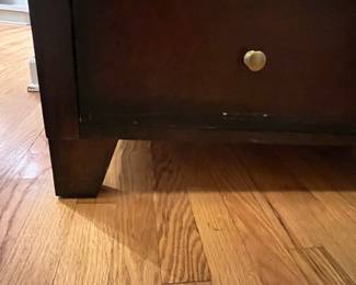 R43 - $125. 5 Drawer Dresser. Measures 37.5" wide x 19" deep x 48" tall. All drawers slide easily. Very good condition.