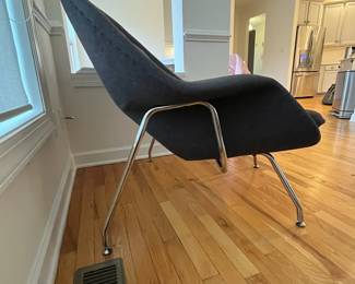 R16 - $850. Wool "Womb Chair" Measures 36" wide x 40" deep x 36" tall. Ottoman measures 24" x 20" x 16" tall. Very minor pilling on the arms. Very sturdy and Heavy.