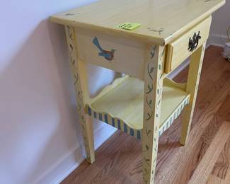 R48 - $35 EACH Drexel. Measures 18" x 16" x 27" tall. They are the same tables but painted for different rooms.