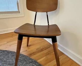 R36 - $600 SET. CB2 Table Measures 4' across x 30.25" tall. 4 Vega Dining chairs in very good vintage condition! Purchased over 20 years ago at a boutique furniture store in CT. Glass has some minor scratches from use but very good condition.