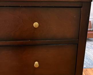 R43 - $125. 5 Drawer Dresser. Measures 37.5" wide x 19" deep x 48" tall. All drawers slide easily. Very good condition.