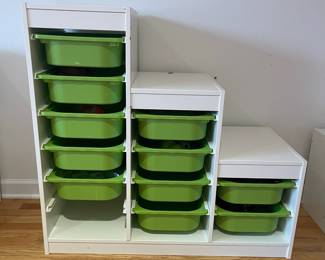 R47 - $100 EACH. IKEA Trofast Storage Shelves. Each Measures 39" wide x 17" deep x 37" tall.