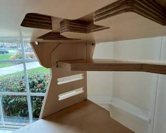 R7 - $450. WFH Standing Desk. Model WFH Double Wide Desk. Measures 31.5" wide x 22.5" deep x 48" tall. Desk height is adjustable. Shorter side is 31.5" wide x 22.5" deep x 47.5" tall.